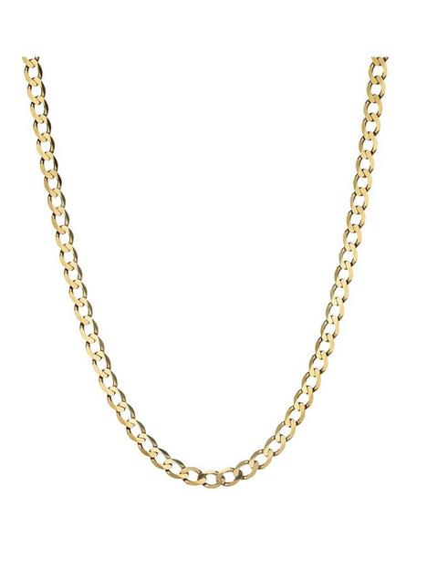 love-gold-9-carat-yellow-gold-solid-diamond-cut-18-inch-curb-chain