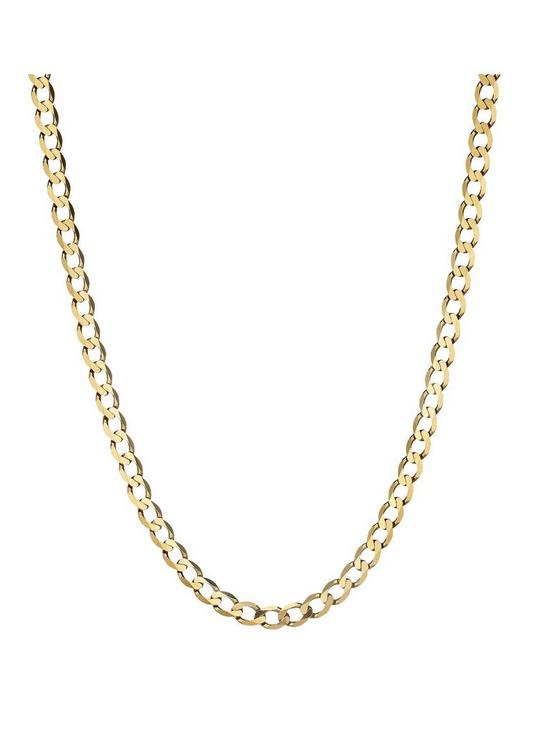 front image of love-gold-9-carat-yellow-gold-solid-diamond-cut-18-inch-curb-chain
