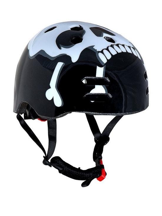 front image of sport-direct-skull-and-cross-bones-bmx-helmet-55-58-cms