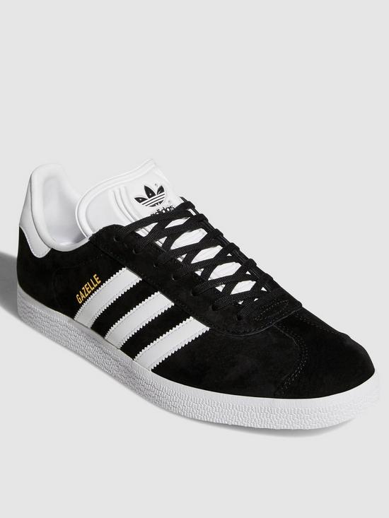 front image of adidas-originals-gazelle-trainers-blackwhite