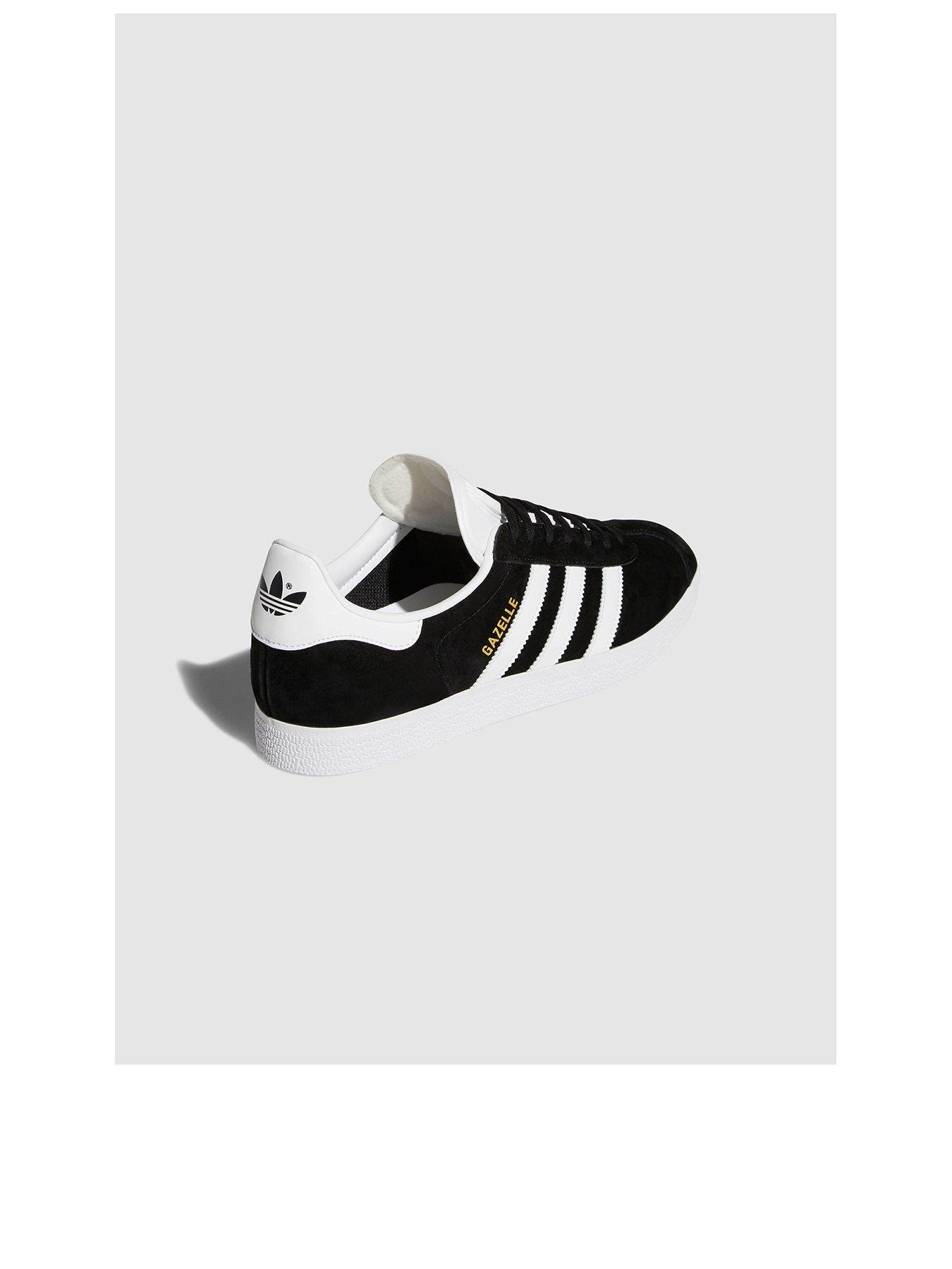 adidas Originals Gazelle Trainers - Black/White | Littlewoods