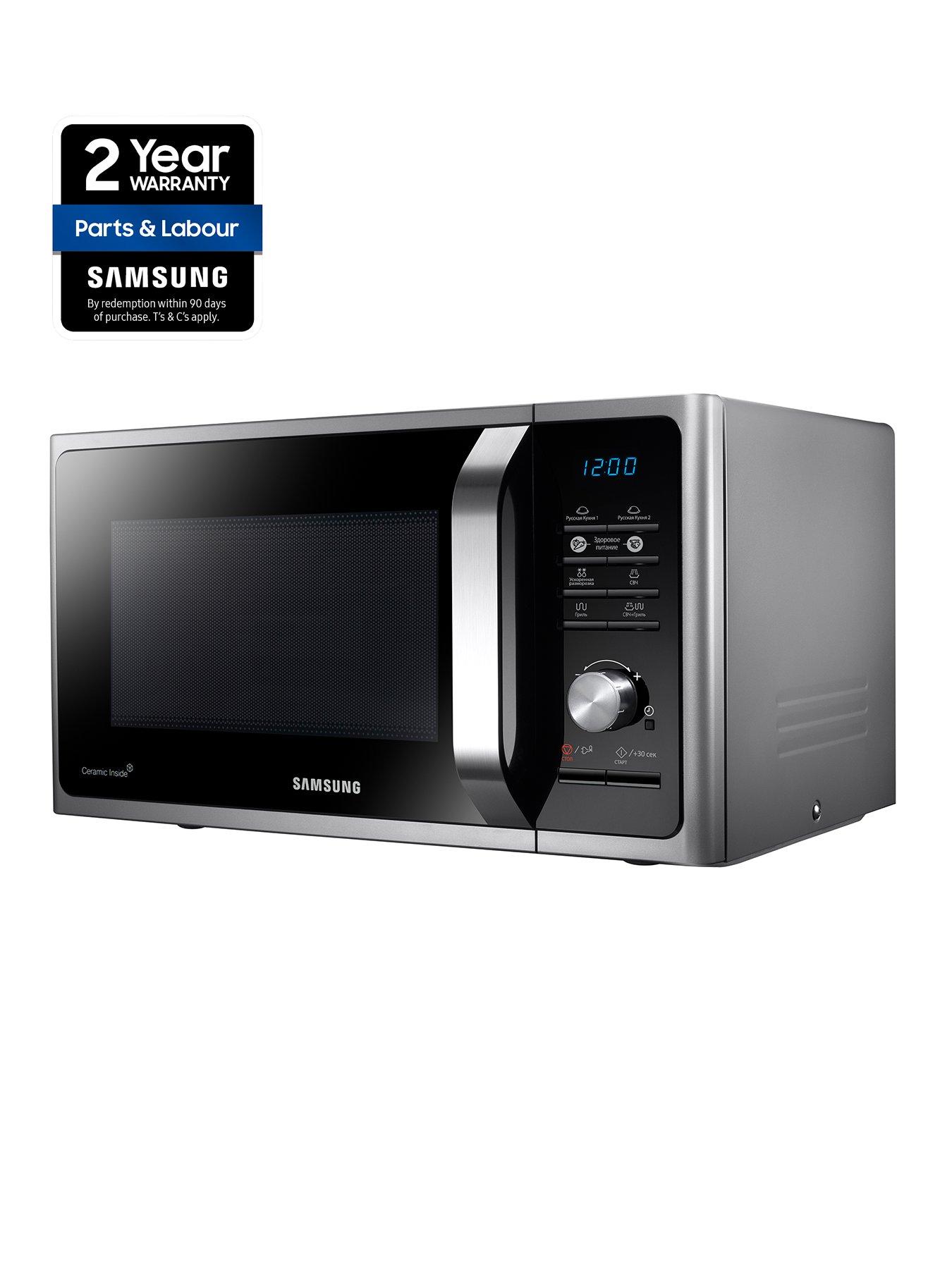  image of samsung-ms23f301taseu-23-litre-800-watt-solo-microwave-silver