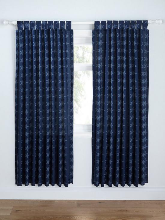front image of catherine-lansfield-stars-amp-stripes-lined-curtains