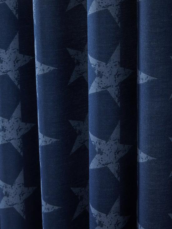 detail image of catherine-lansfield-stars-amp-stripes-lined-curtains