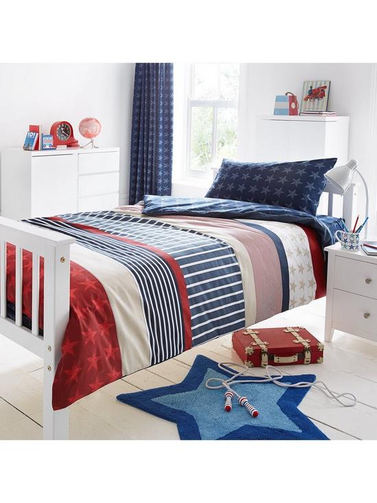 stillFront image of catherine-lansfield-stars-and-stripes-fitted-sheet-multi