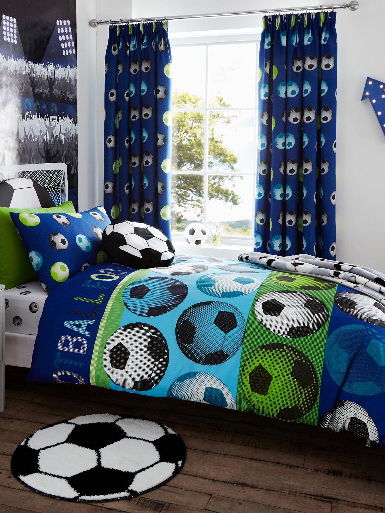  image of catherine-lansfield-football-duvet-cover-set-blue