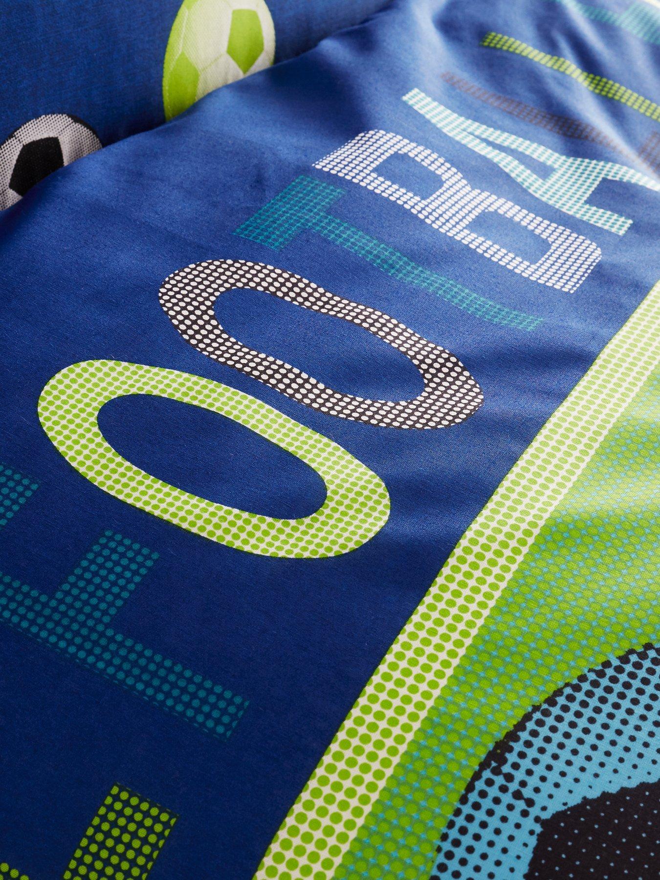  image of catherine-lansfield-football-duvet-cover-set-blue