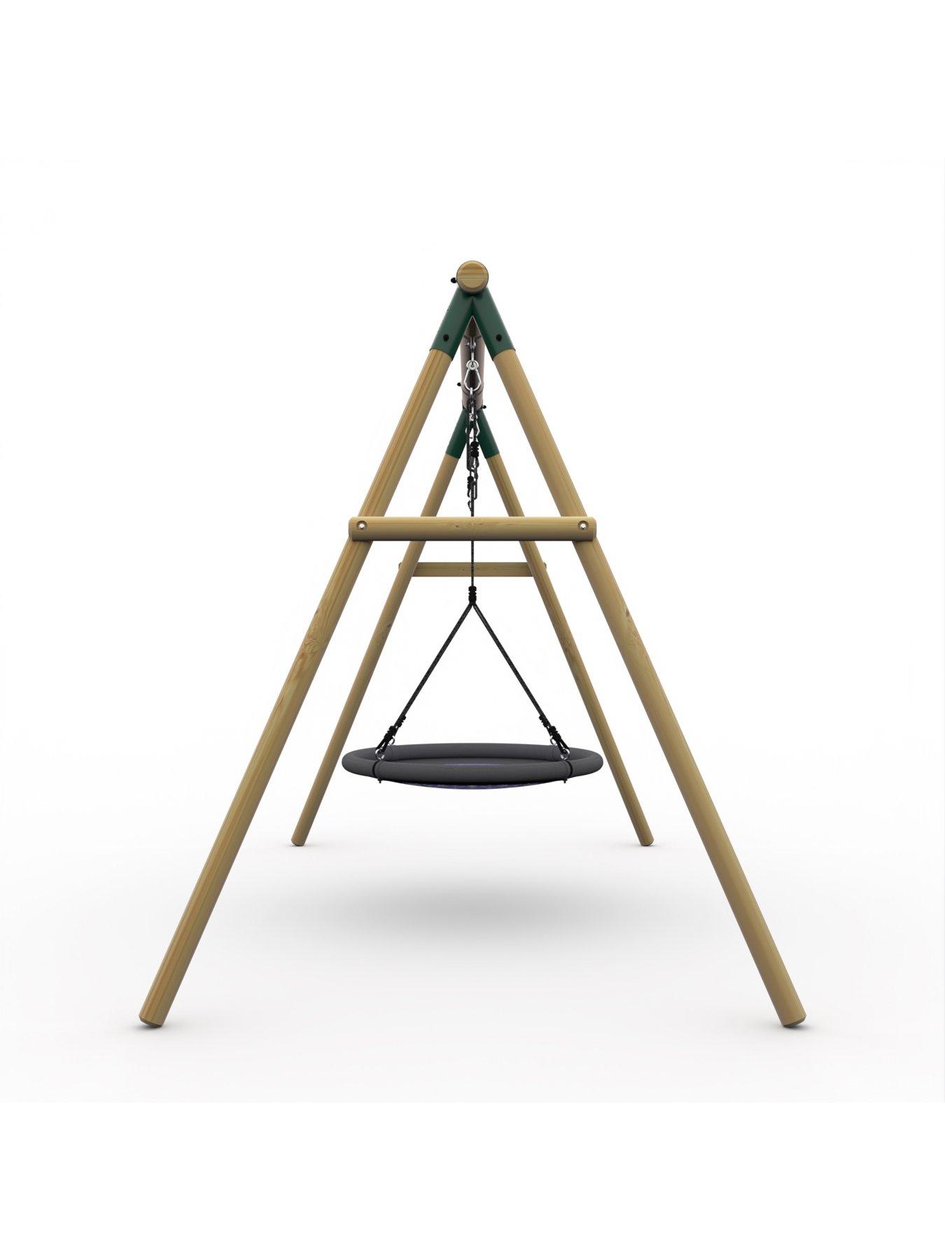  image of plum-plumreg-spider-monkey-ii-wooden-garden-swing-set