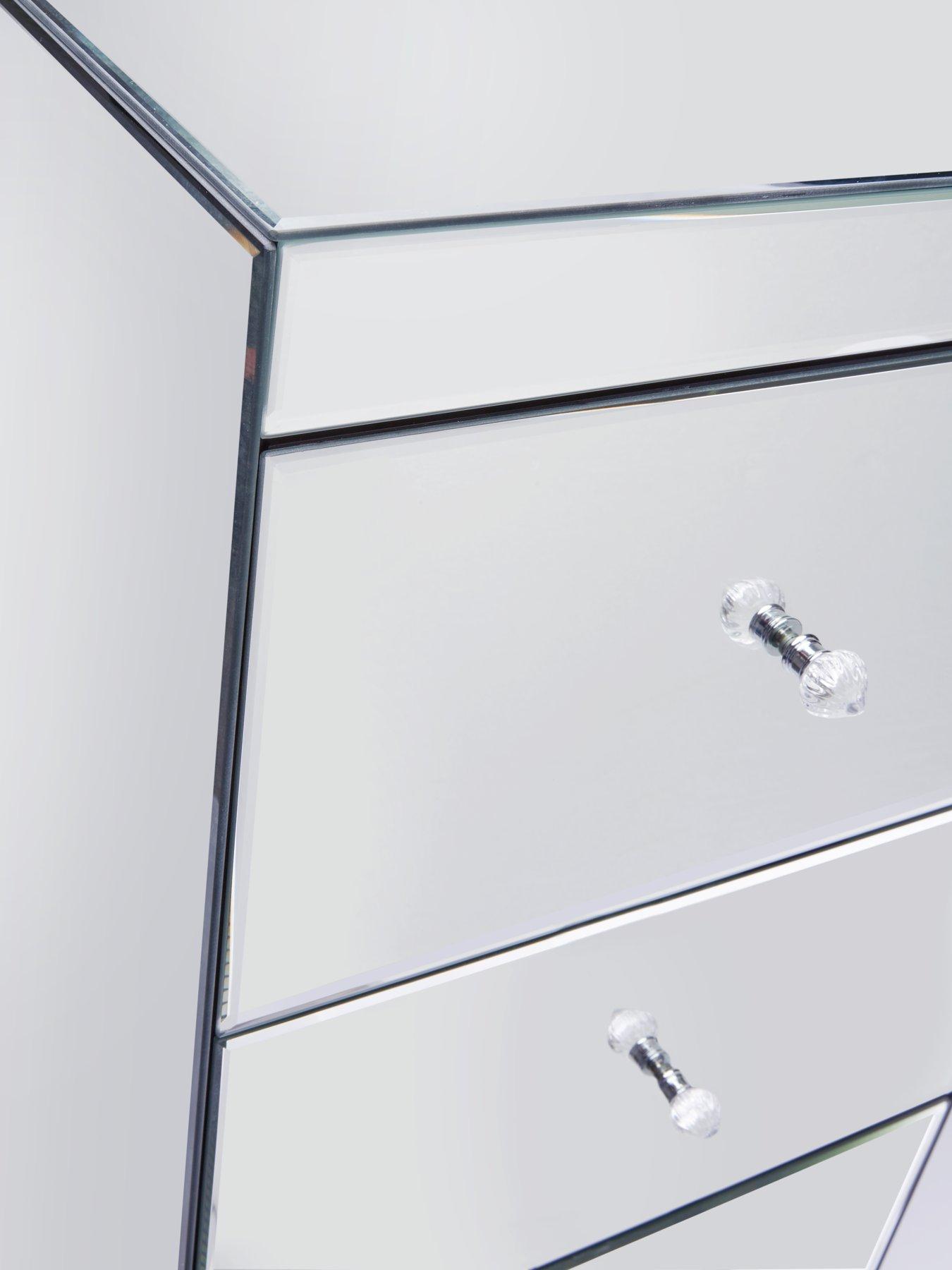 Image 5 of 7 of The Very Collection Parisian Ready Assembled Mirrored Tall 5 Drawer Chest - FSC&reg;&nbsp;Certified