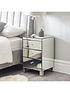  image of parisian-mirrored-3-drawer-ready-assembled-bedside-chest