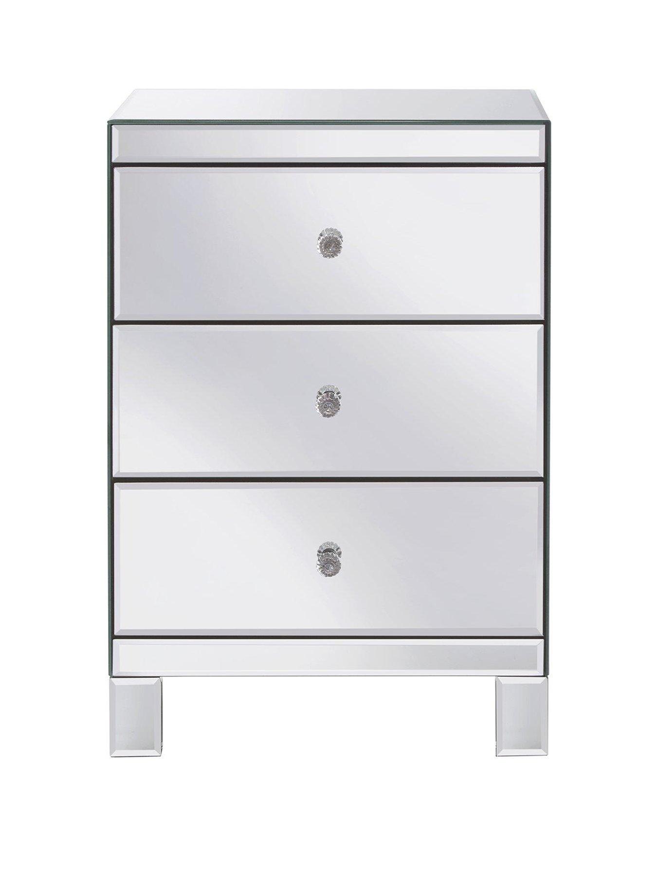 Image 2 of 6 of Very Home Parisian Mirrored 3 Drawer Ready Assembled Bedside Chest&nbsp;- FSC&reg; Certified
