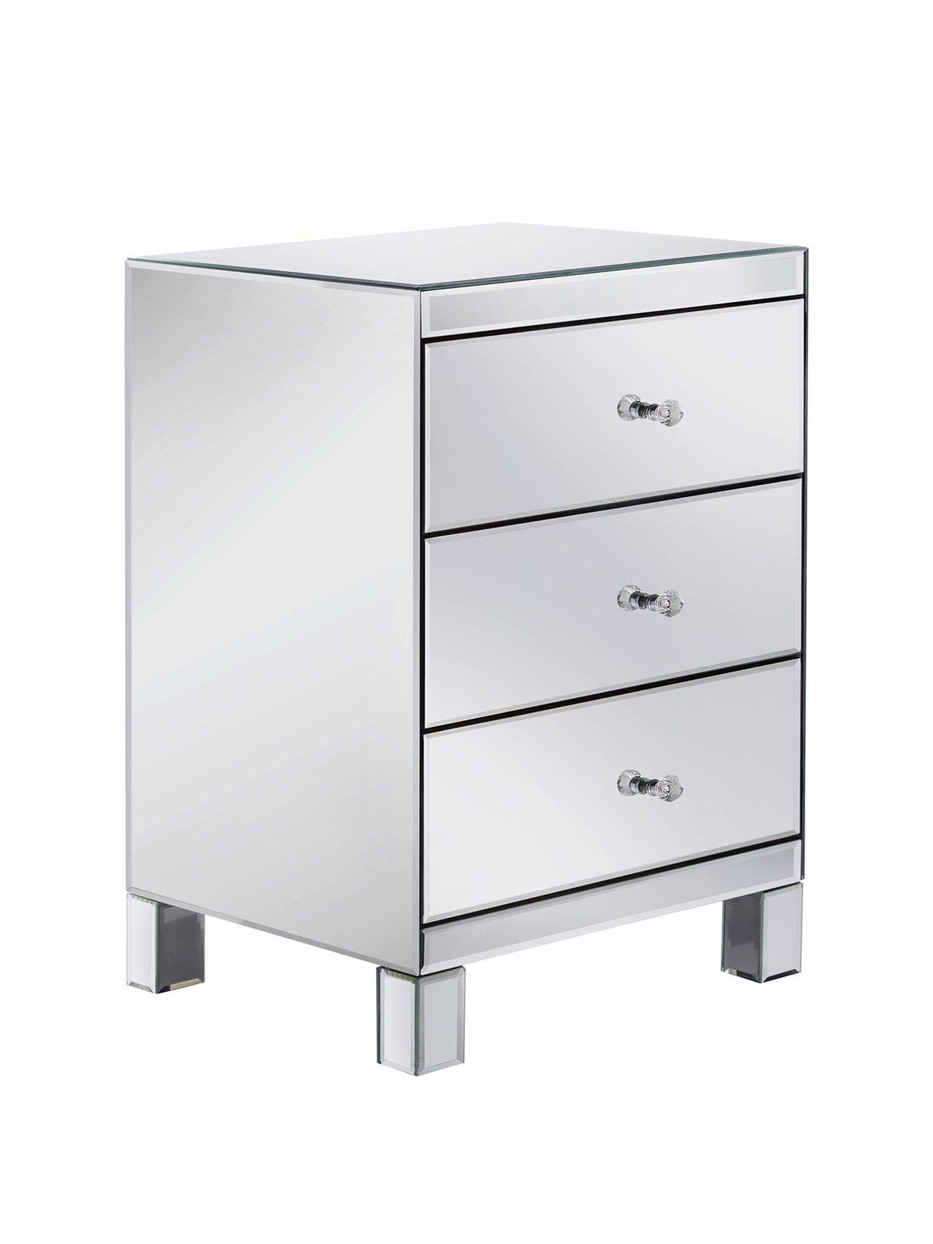 Image 3 of 6 of Very Home Parisian Mirrored 3 Drawer Ready Assembled Bedside Chest&nbsp;- FSC&reg; Certified
