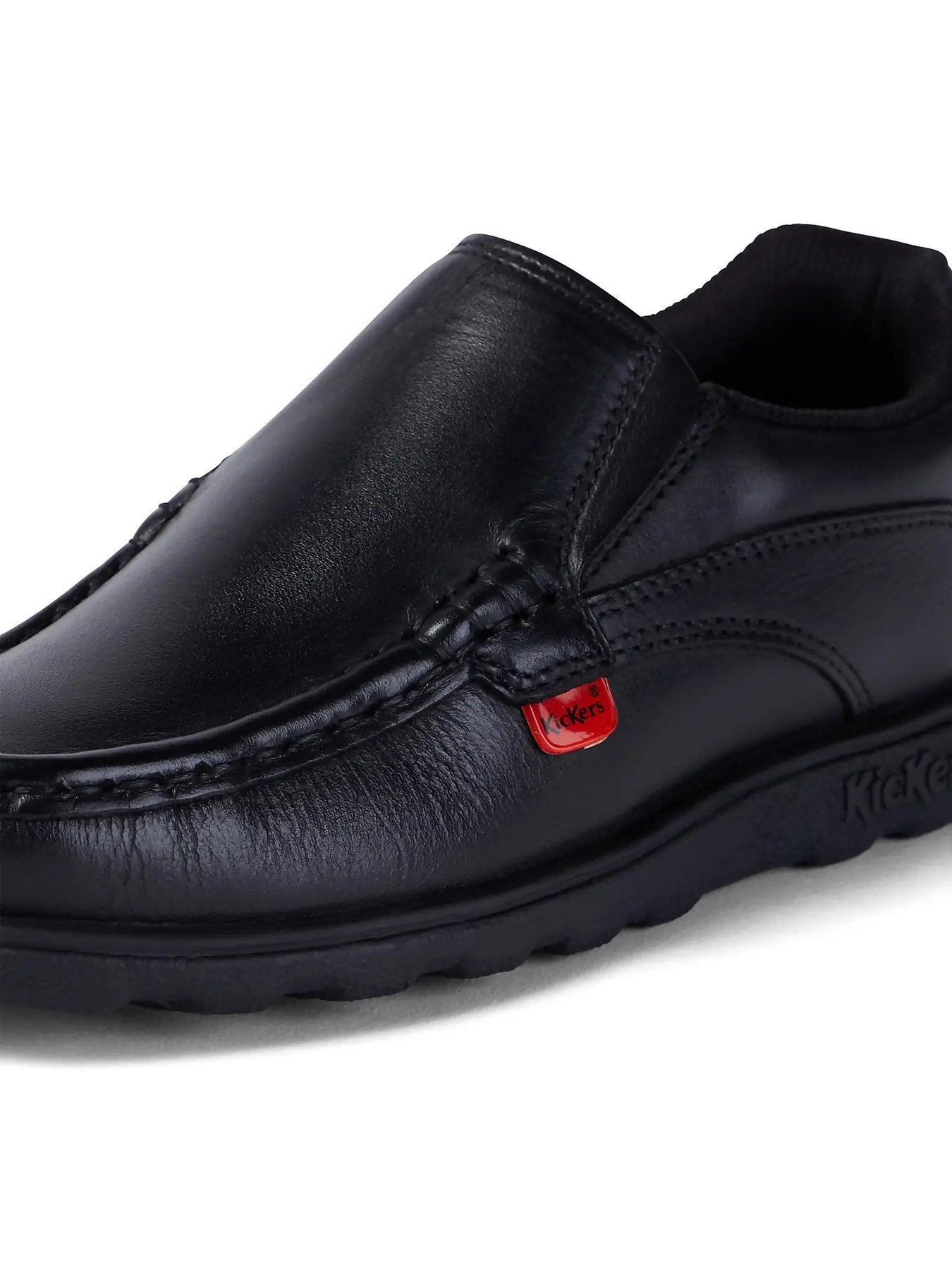  image of kickers-boys-fragma-slip-on-school-shoes-black