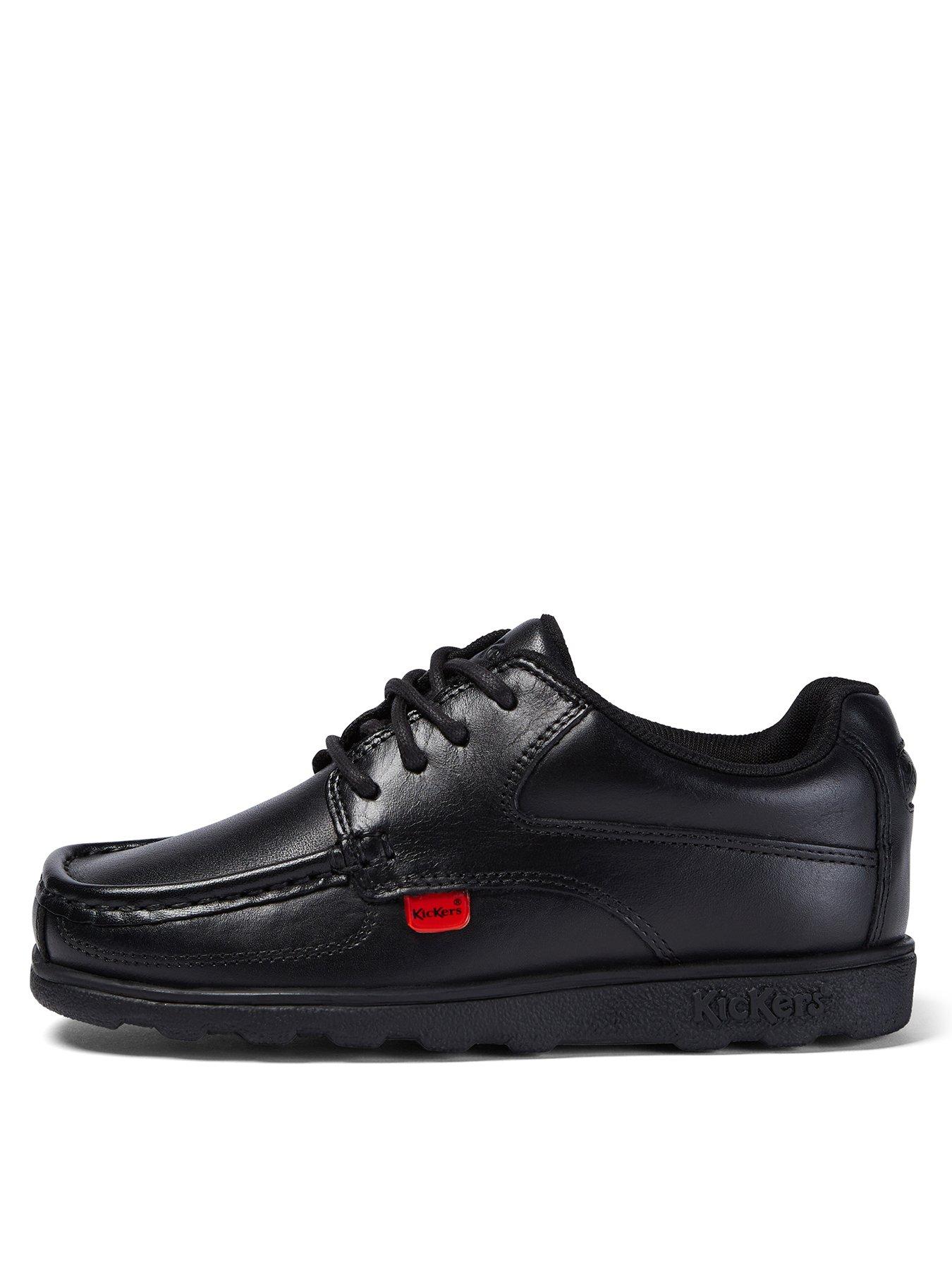 undefined Fragma Lace Up School Shoes - Black