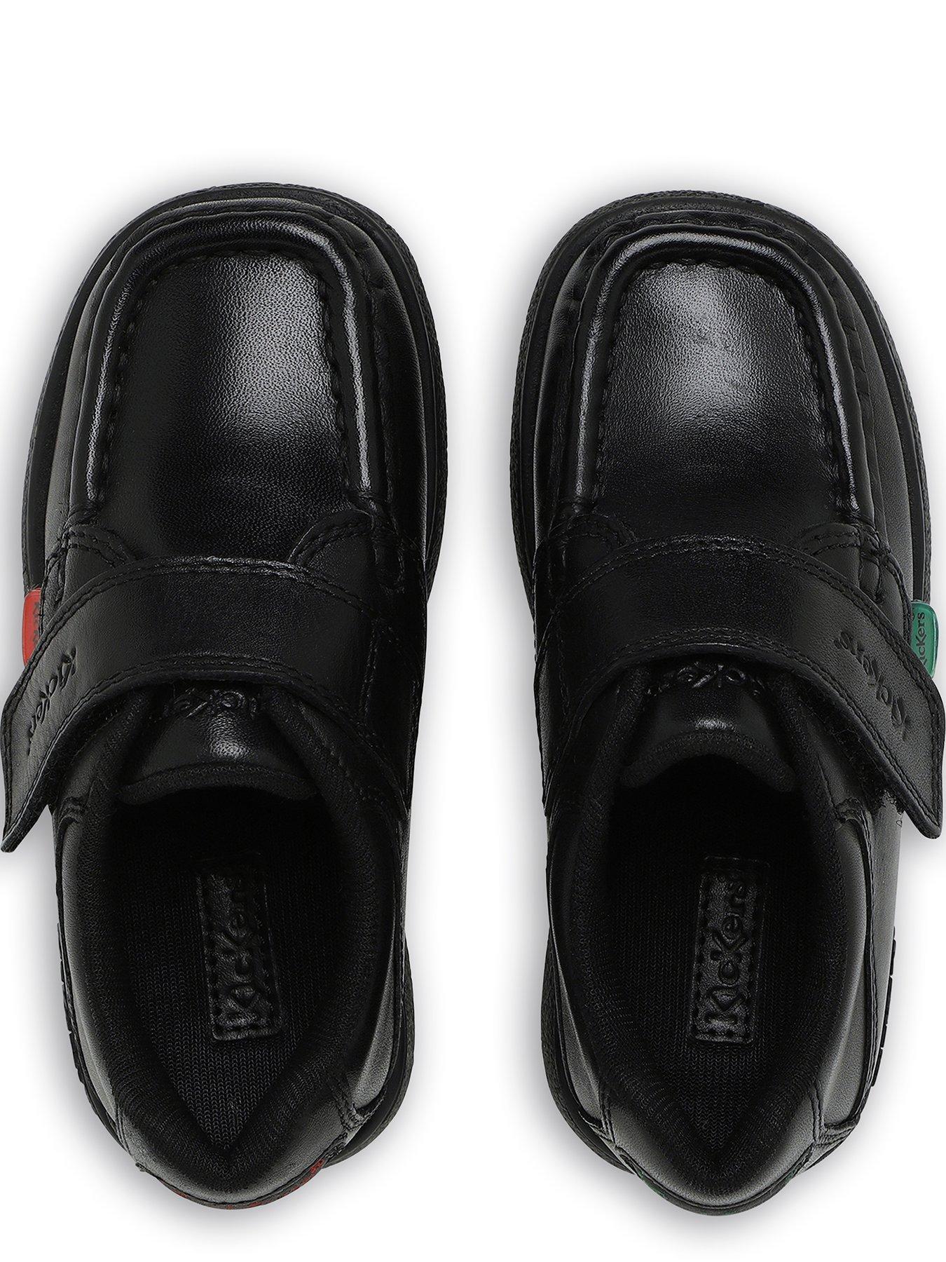 Image 4 of 6 of Kickers Younger Fragma Single Strap Leather Shoe - Black