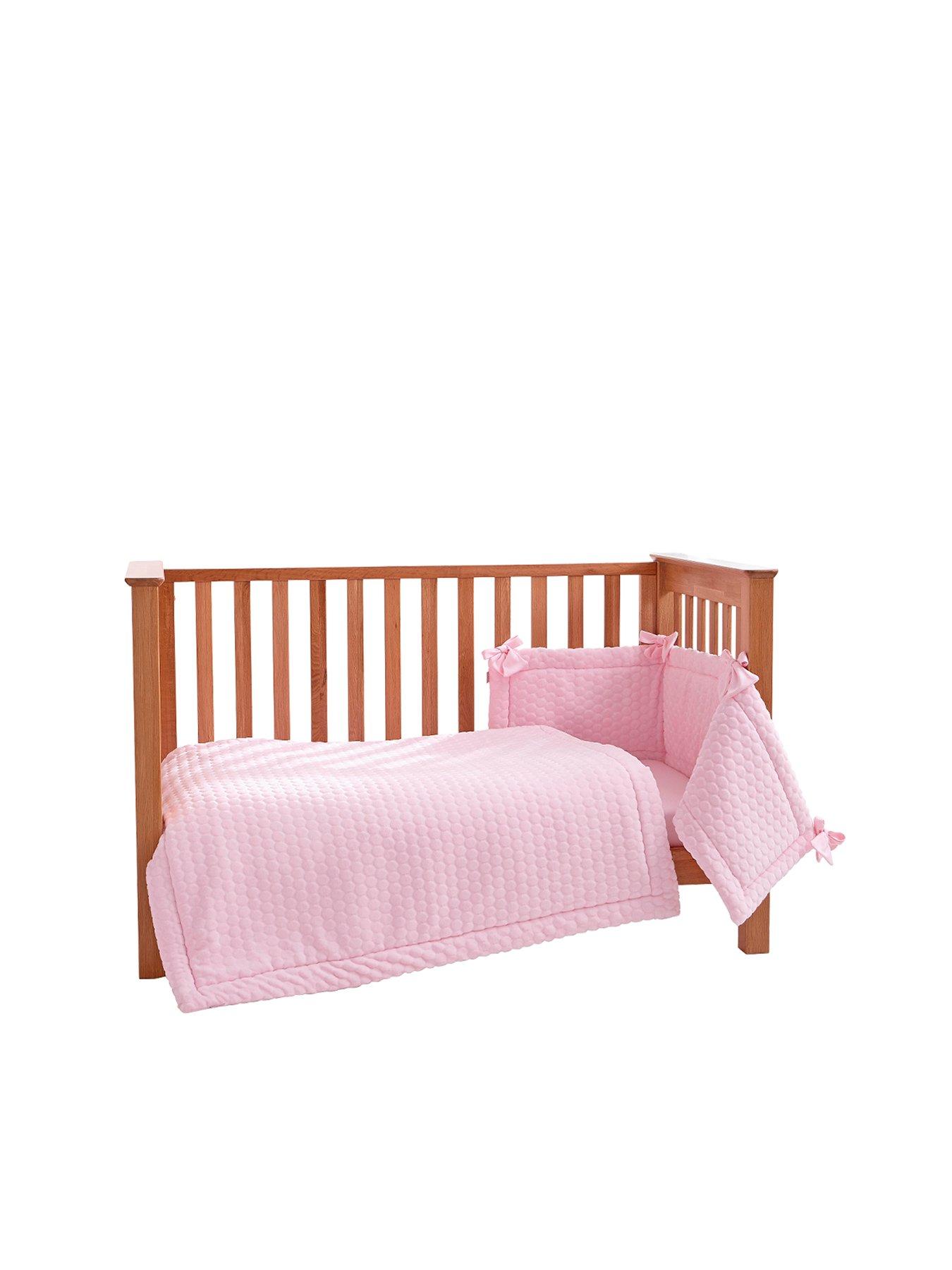 pale pink cot bedding