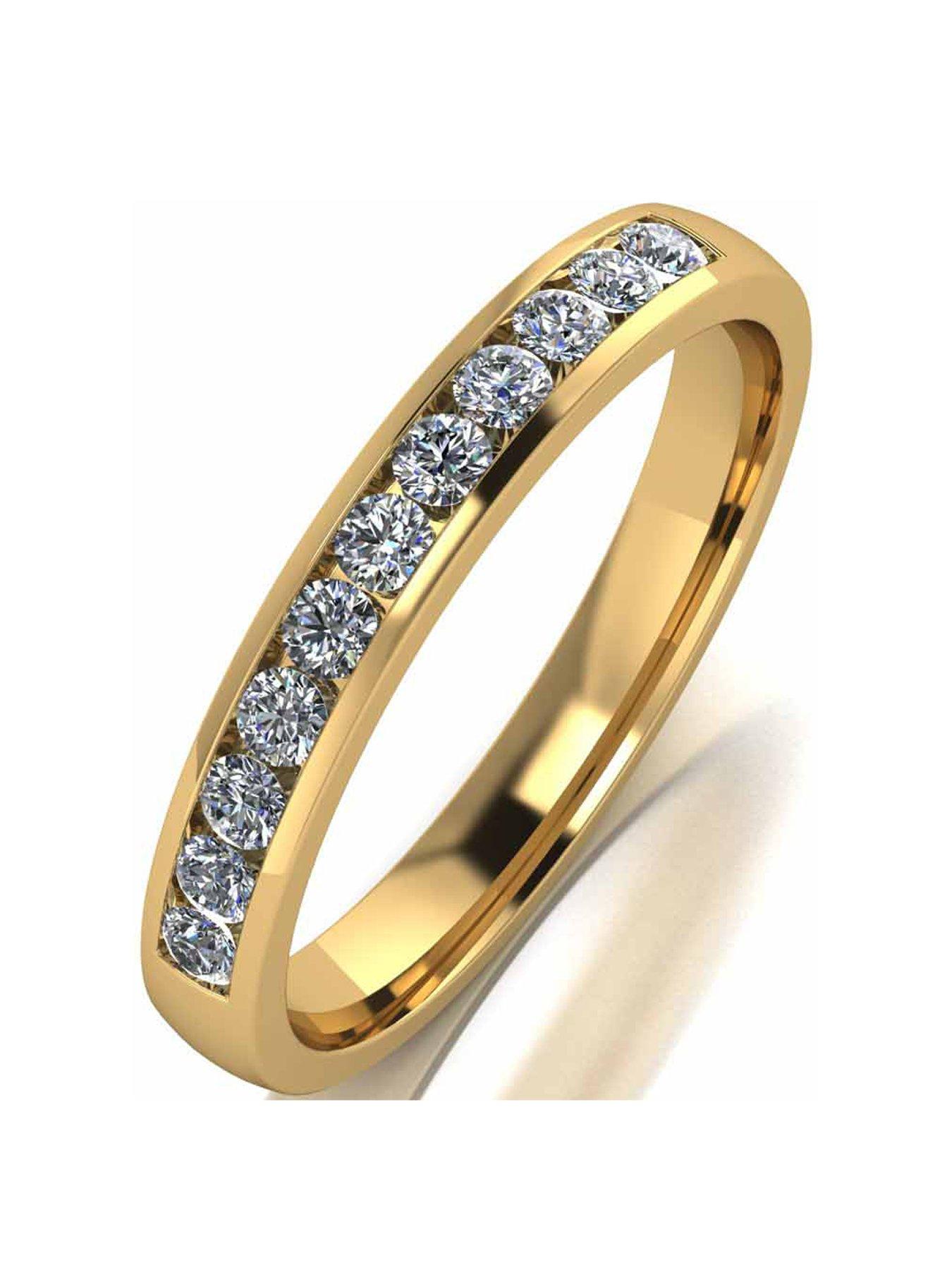undefined 33 Point Moissanite 9 Carat White Gold Channel Set Eternity Ring