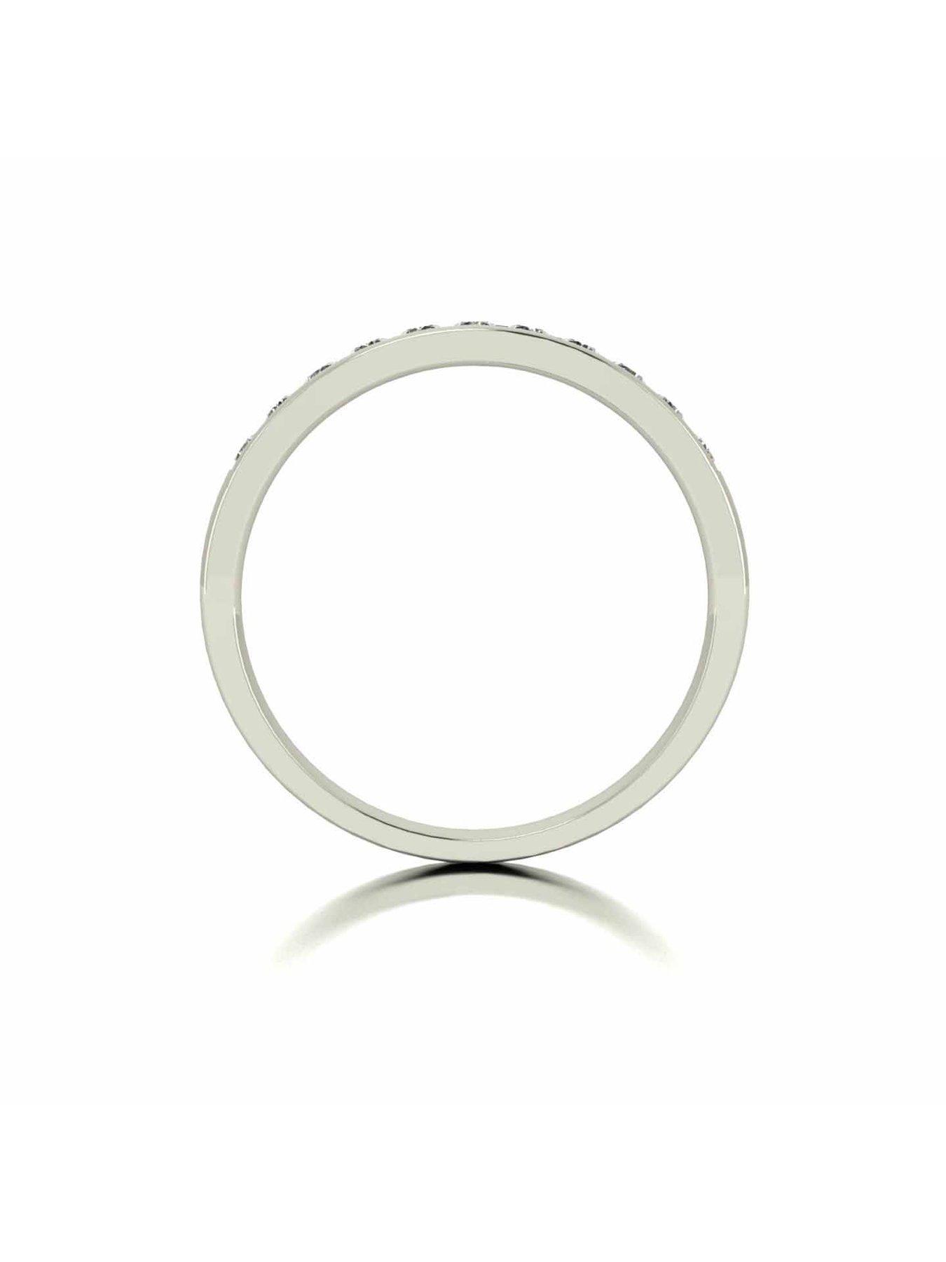 Image 3 of 5 of Moissanite 33 Point Moissanite 9 Carat White Gold Channel Set Eternity Ring
