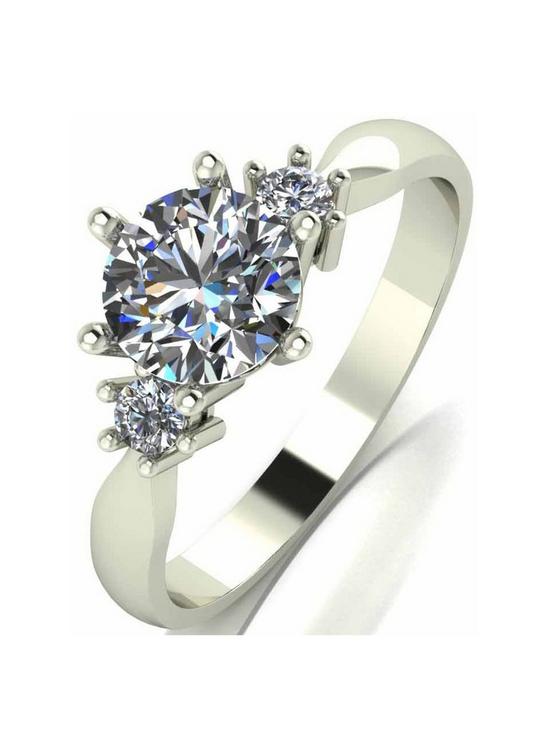front image of moissanite-116-carat-moissanite-9-carat-yellow-gold-solitaire-ring-with-stone-set-shoulders
