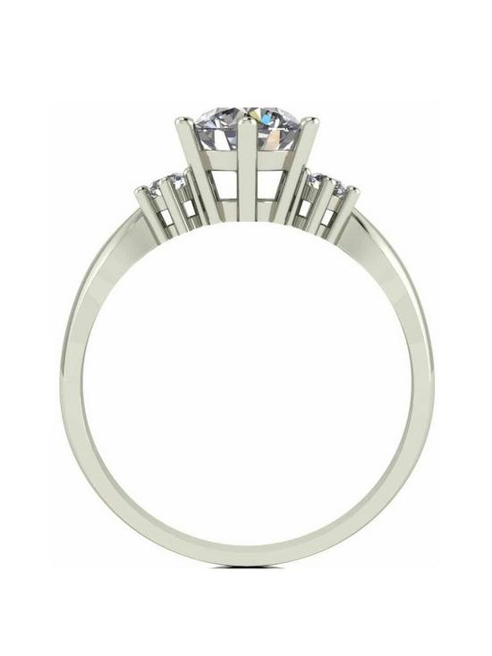 stillFront image of moissanite-116-carat-moissanite-9-carat-yellow-gold-solitaire-ring-with-stone-set-shoulders