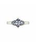 image of moissanite-116-carat-moissanite-9-carat-yellow-gold-solitaire-ring-with-stone-set-shoulders