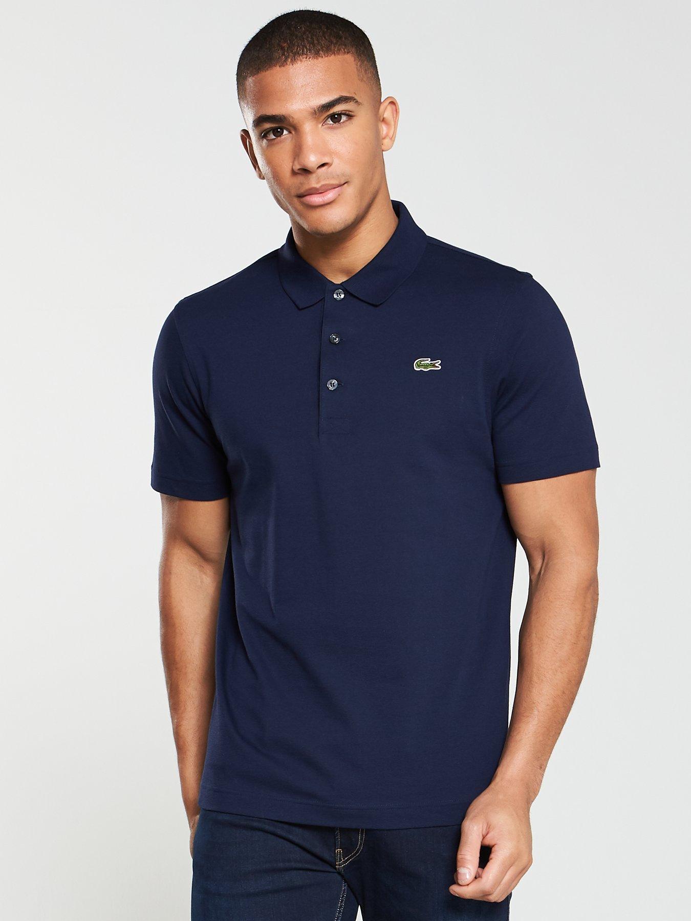 navy blue lacoste t shirt