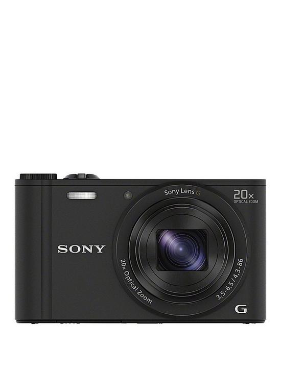 front image of sony-dscwx350b-182-megapixel-compact-digital-camera-black