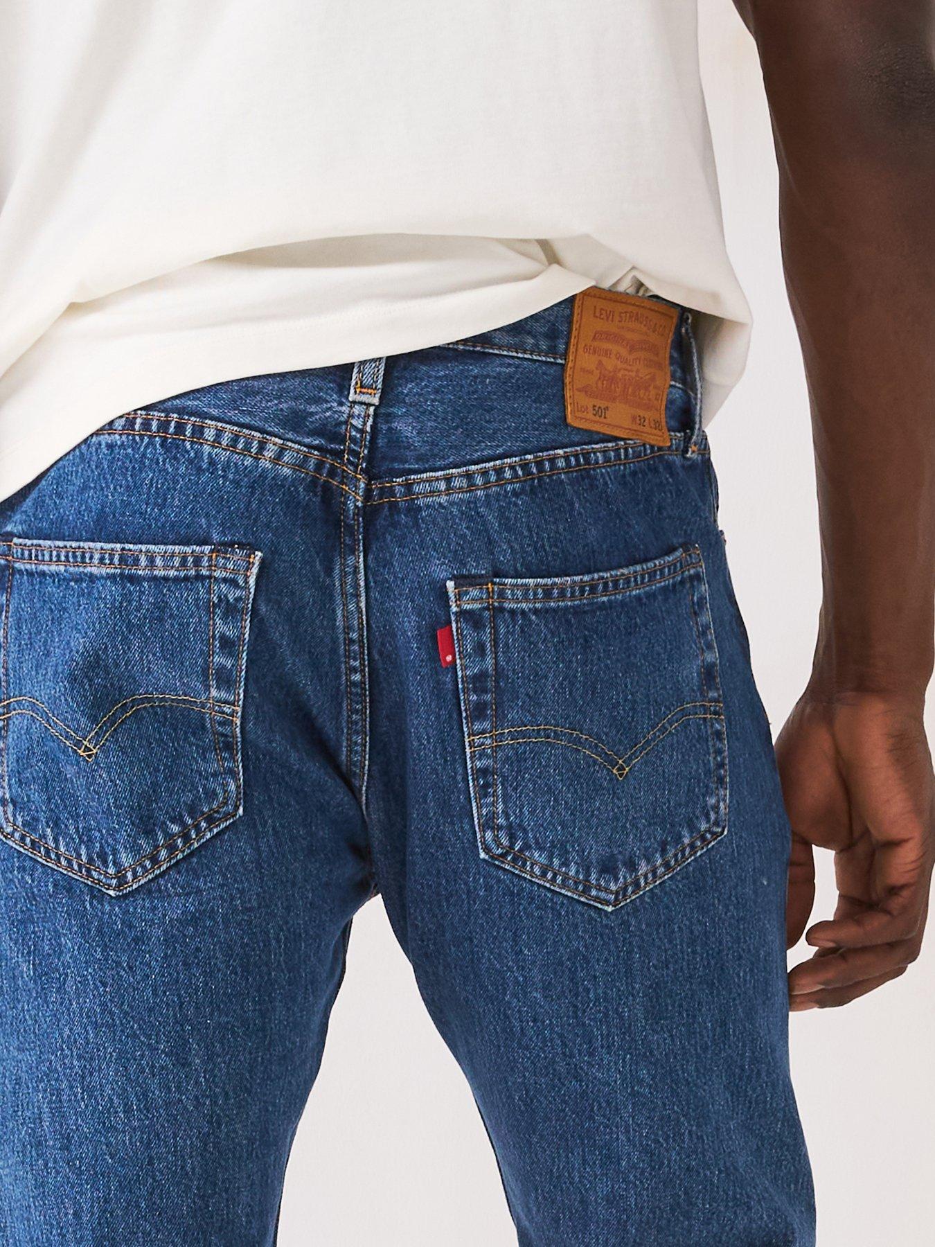  image of levis-levis501reg-original-straight-fit-jeans-stonewash-80684-dark-blue