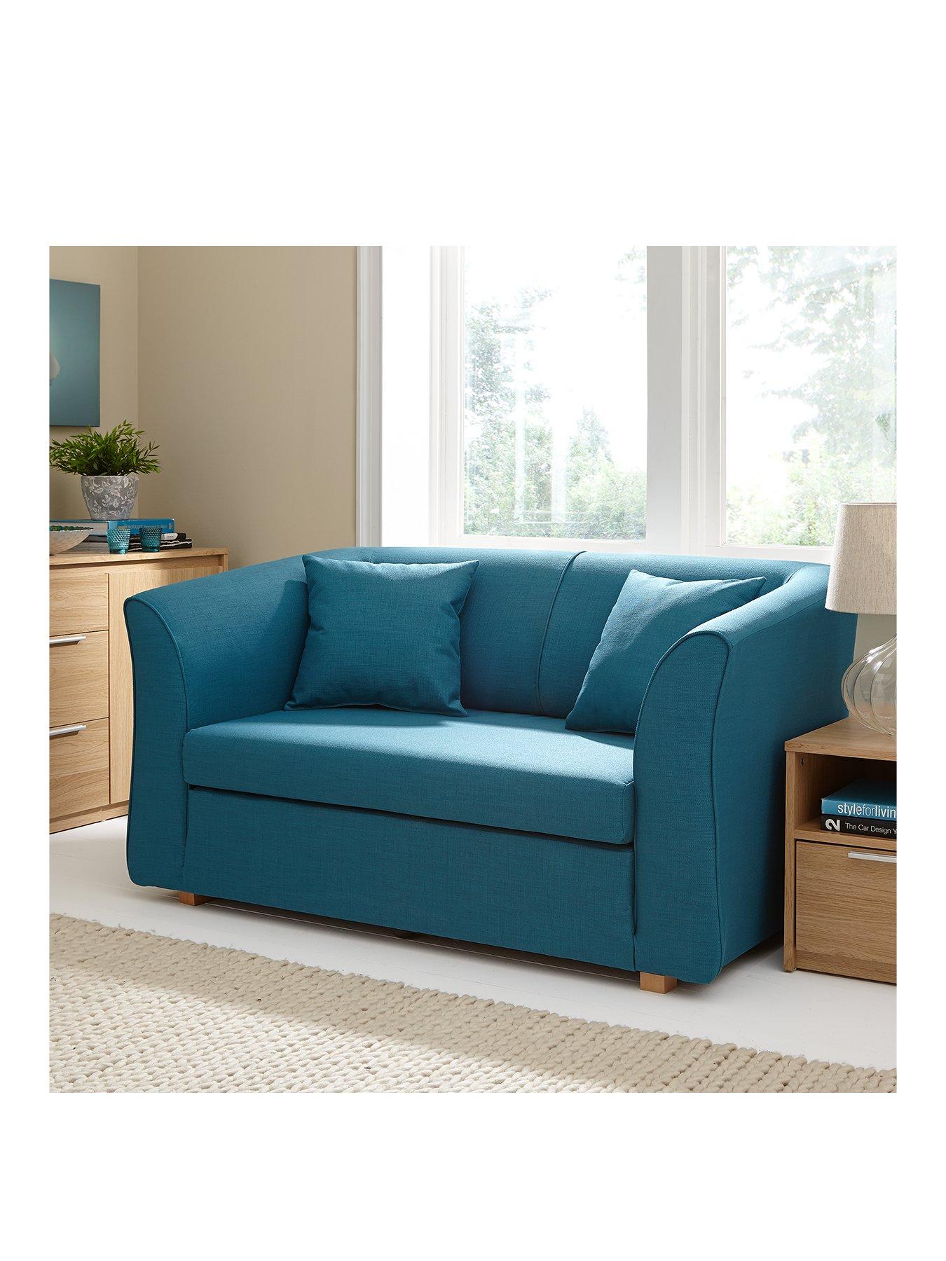 Teal sofa deals beds for sale