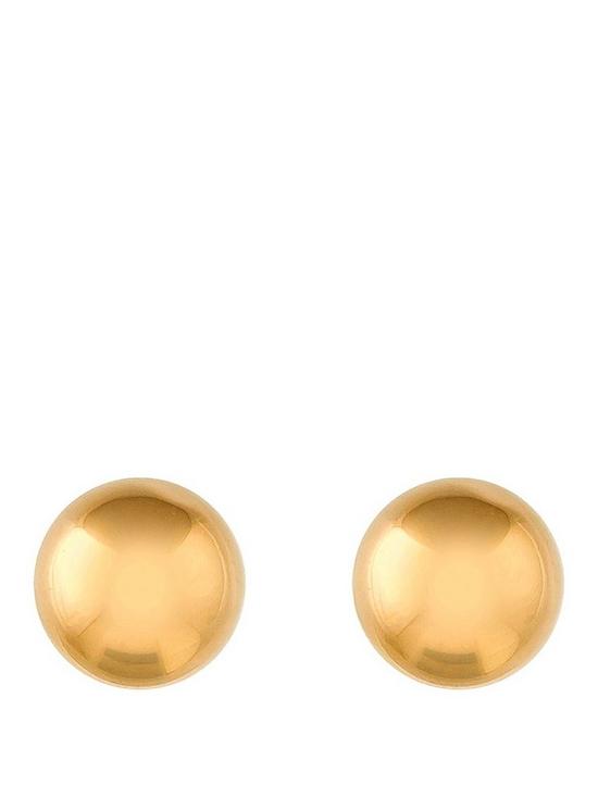 front image of love-gold-9-carat-yellow-gold-5-mm-ball-stud-earrings