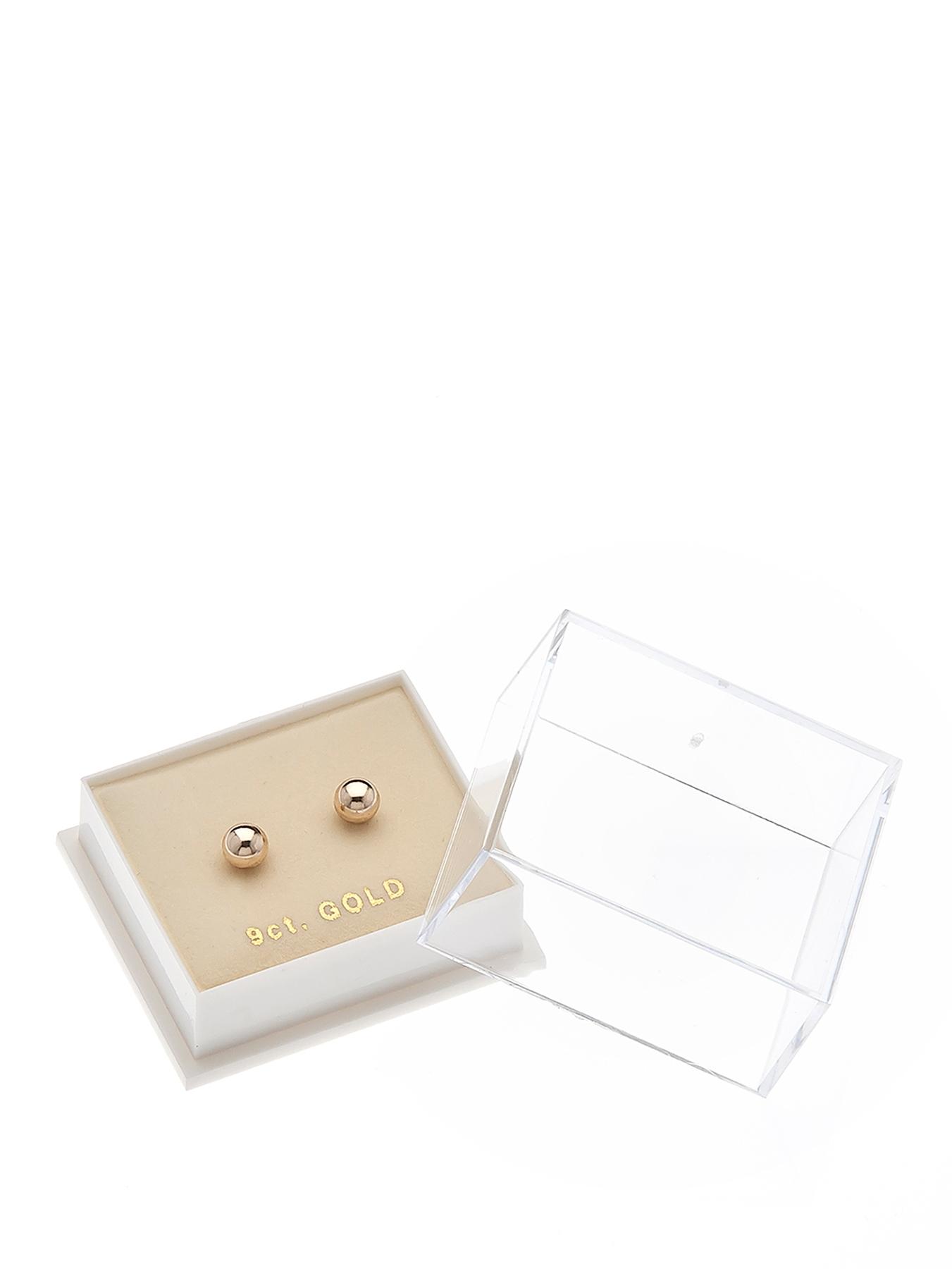  image of the-love-collection-9-carat-yellow-gold-5-mm-ball-stud-earrings