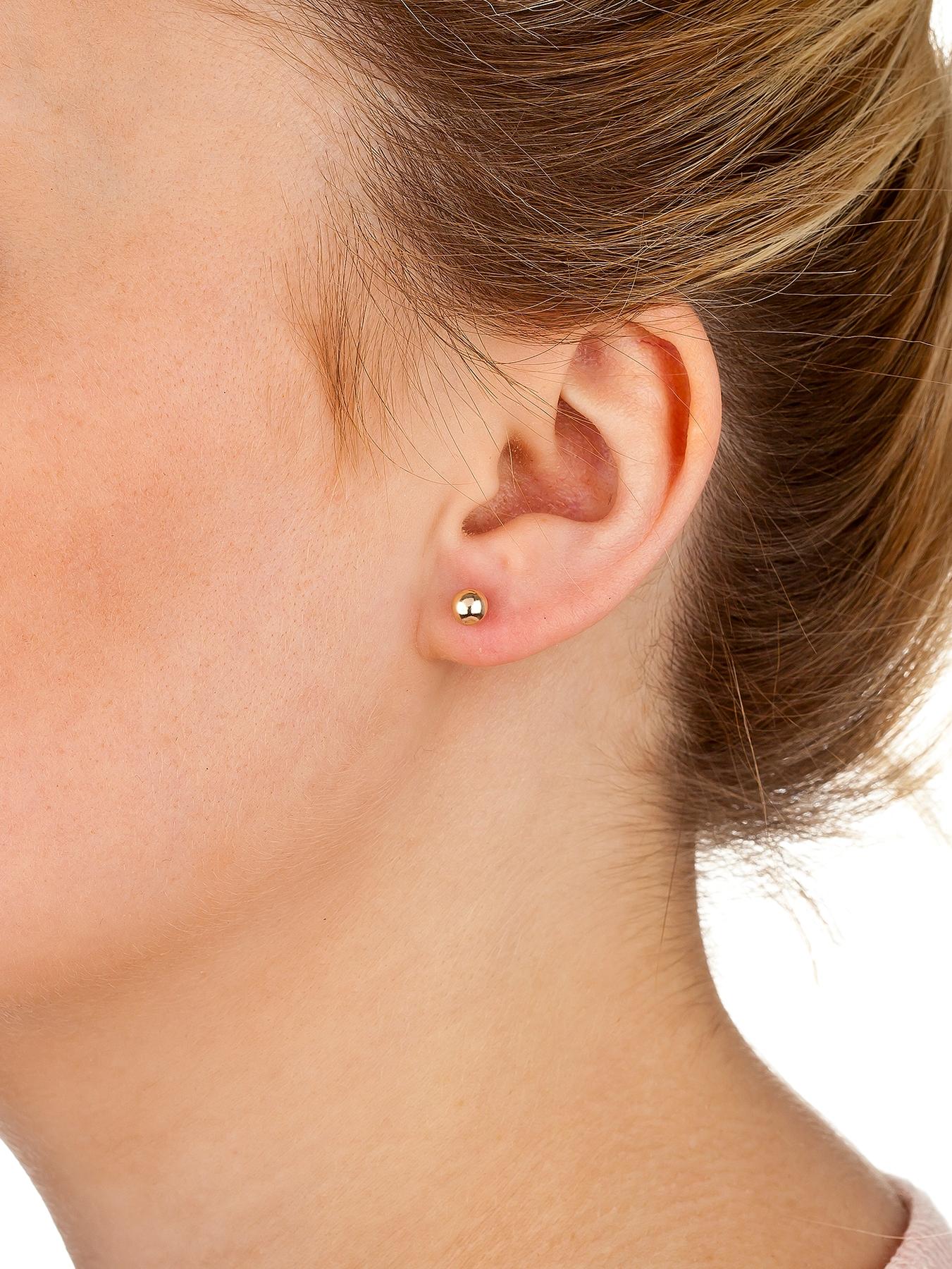  image of the-love-collection-9-carat-yellow-gold-5-mm-ball-stud-earrings