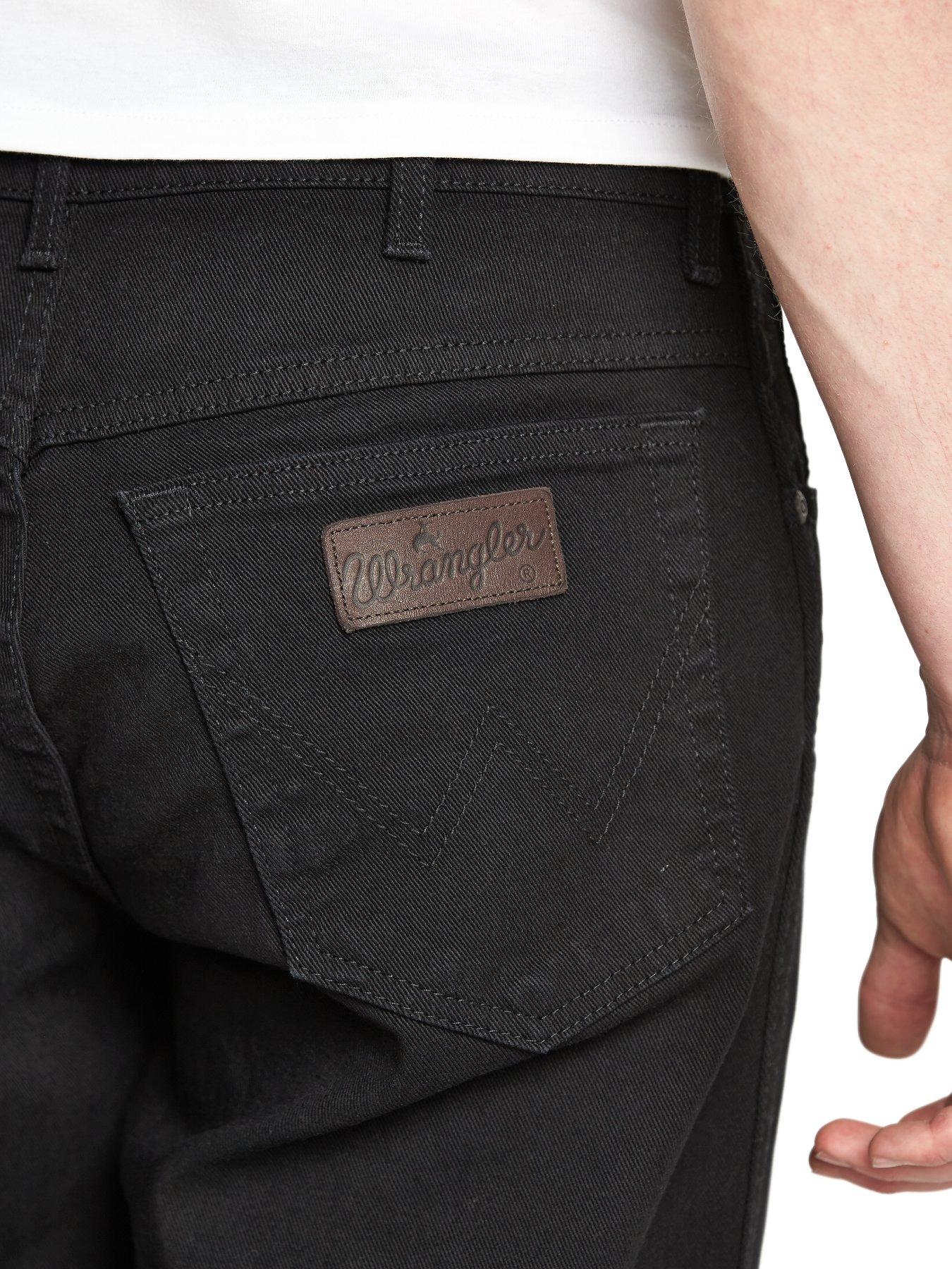  image of wrangler-texas-straight-fit-jeans-black