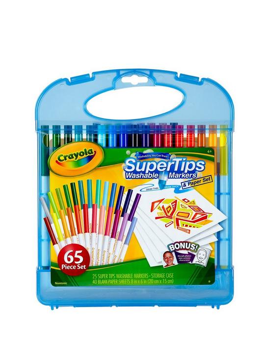 back image of crayola-supertips-washable-markers-and-paper-set