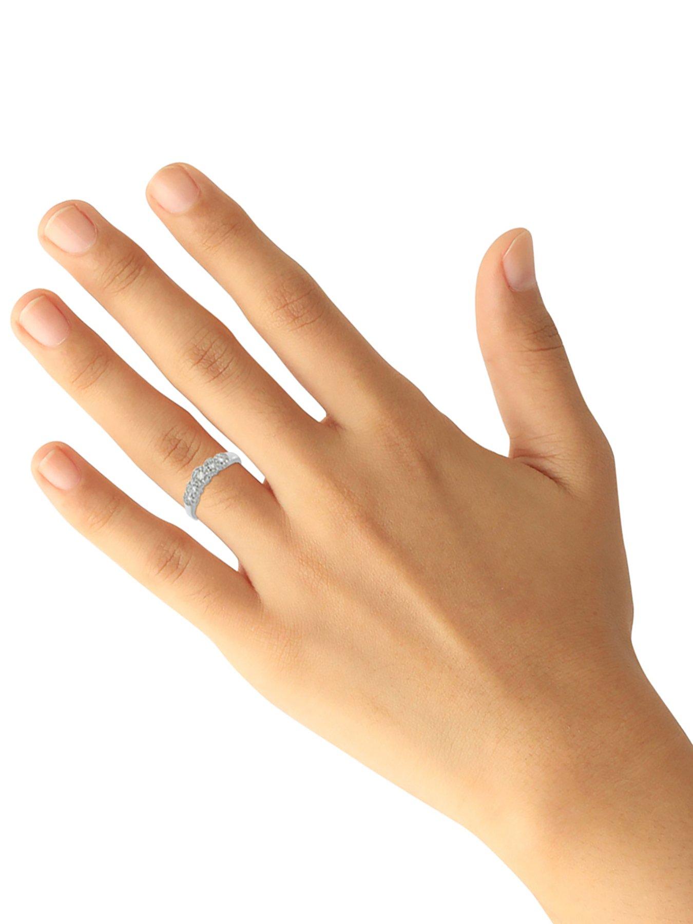 Image 4 of 5 of Love DIAMOND 9 Carat White Gold, 35 Point 5 Cluster Eternity Ring
