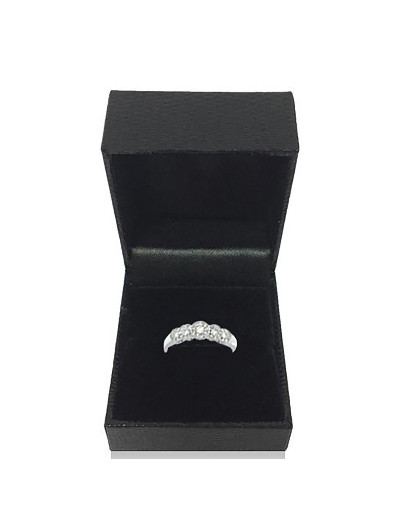 Image 5 of 5 of Love DIAMOND 9 Carat White Gold, 35 Point 5 Cluster Eternity Ring