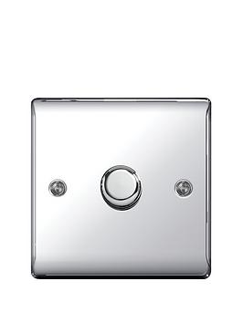 British General   Electrical Raised 1G Dimmer Switch - Polished Chrome