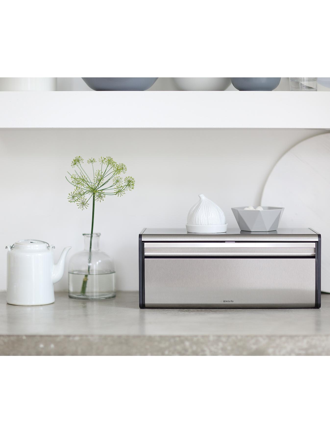 Image 4 of 5 of Brabantia Matt Steel Fall Front Bread Bin