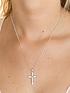  image of the-love-silver-collection-personalised-sterling-silver-birthstone-cross-pendant