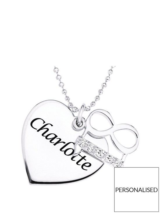 back image of the-love-silver-collection-personalised-sterling-silver-coming-of-age-cubic-zirconia-set-pendant