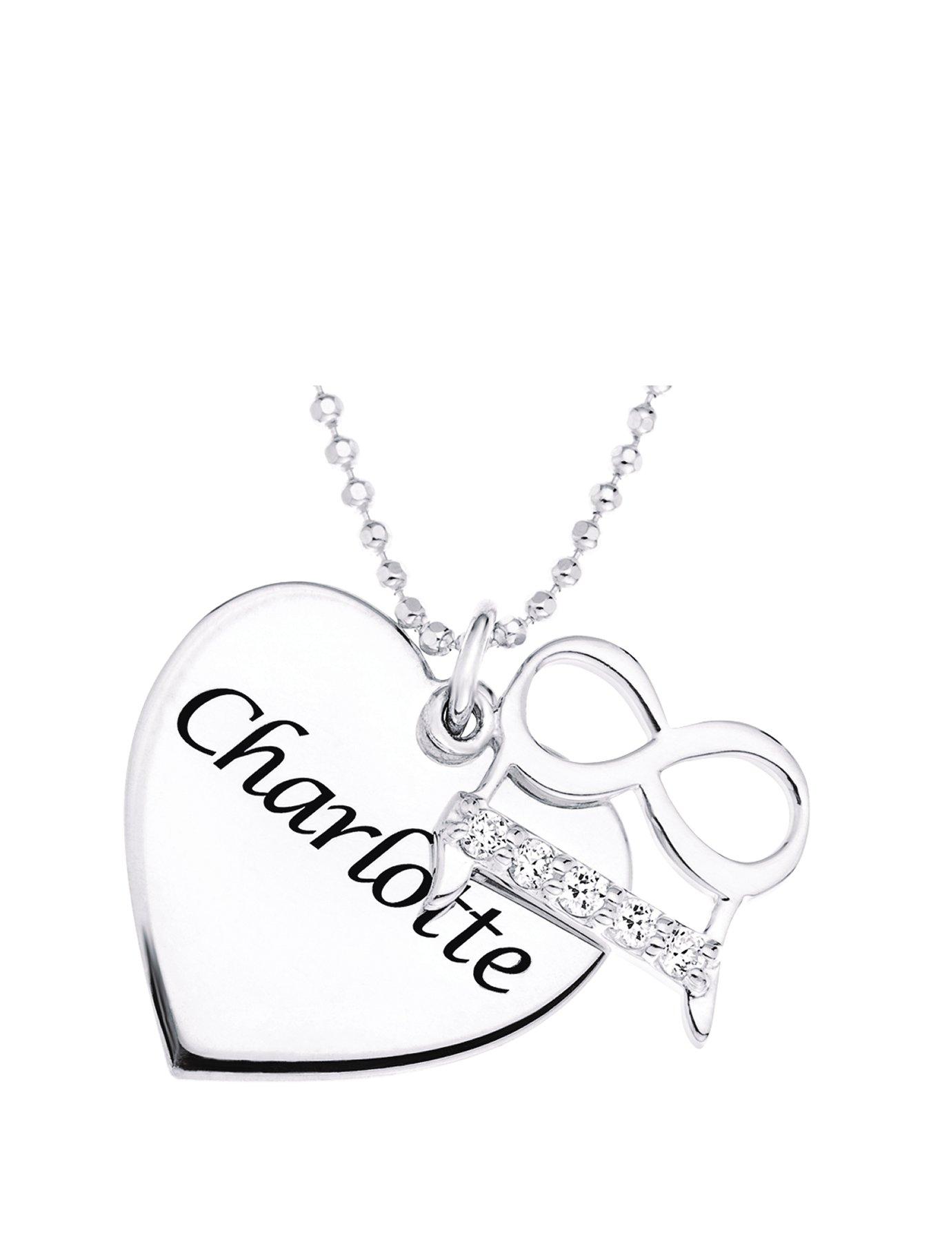 Image 2 of 2 of The Love Collection Personalised Sterling Silver Coming of Age Cubic Zirconia Set Pendant