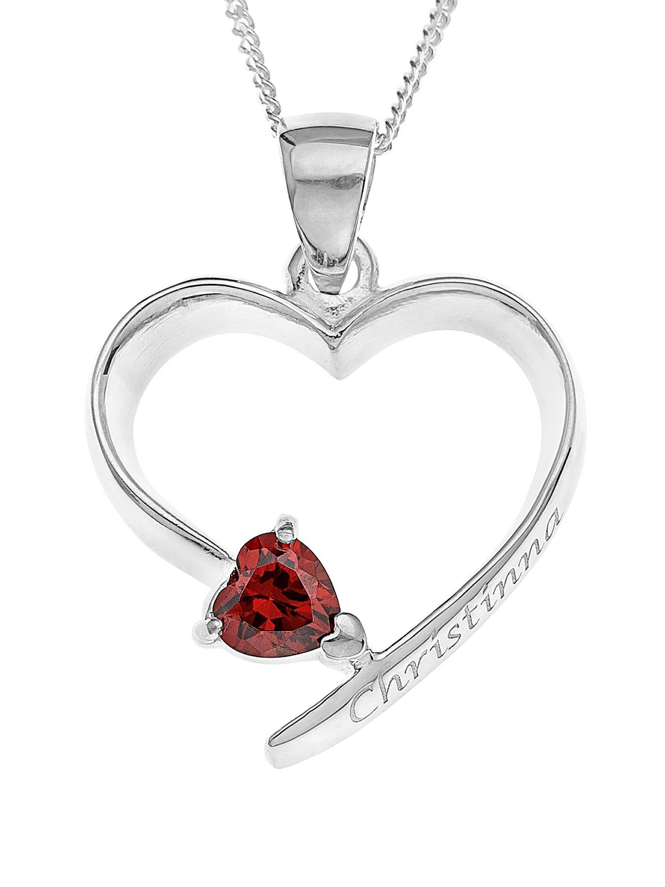 the-love-collection-personalised-sterling-silver-birth-stone-heart-pendant