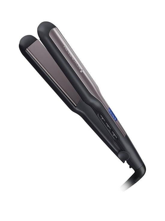 front image of remington-pro-ceramic-extra-wide-plate-hair-straightener-s5525