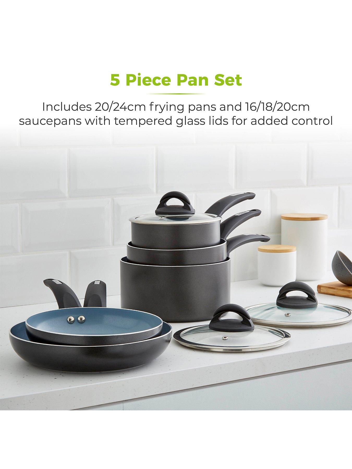 Image 3 of 8 of Tower 5-Piece Ceramic Coated Saucepan Set