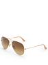  image of ray-ban-gradient-lensnbspaviator-sunglasses-rose-gold