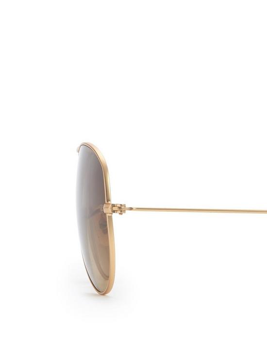 back image of ray-ban-gradient-lensnbspaviator-sunglasses-rose-gold