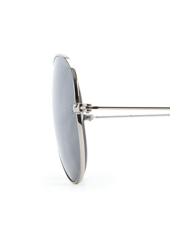 back image of ray-ban-aviator-sunglasses-silver