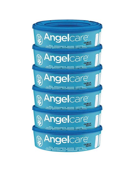 front image of angelcare-refill-cassettes-6-pack