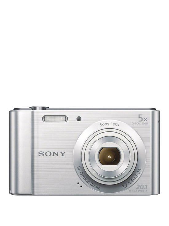 front image of sony-cybershot-dsc-w800-201-megapixelnbspdigital-compact-camera-silver