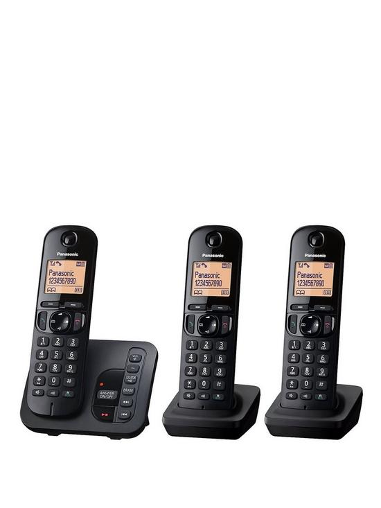 back image of panasonic-kx-tgc223ebnbspcordless-telephone-with-answering-machine-and-nuisance-call-block-trio